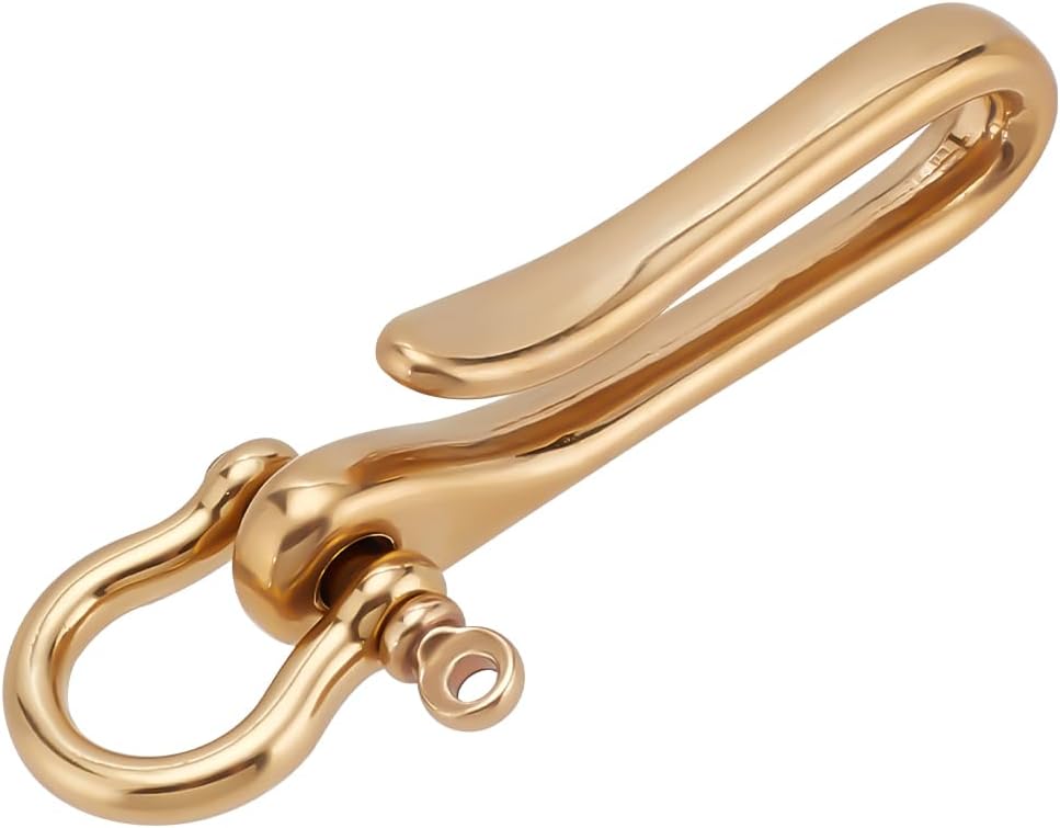Brass Fish Hook Keychain - Stylish & Heavy-Duty