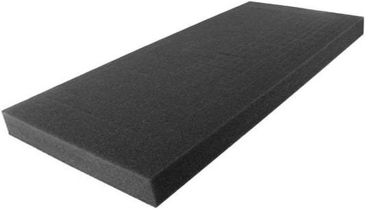 FoamRush Charcoal High Density Upholstery Foam Cushion 72 in