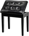 Bonnlo Padded Wooden Piano Bench with Music Storage for Comfort