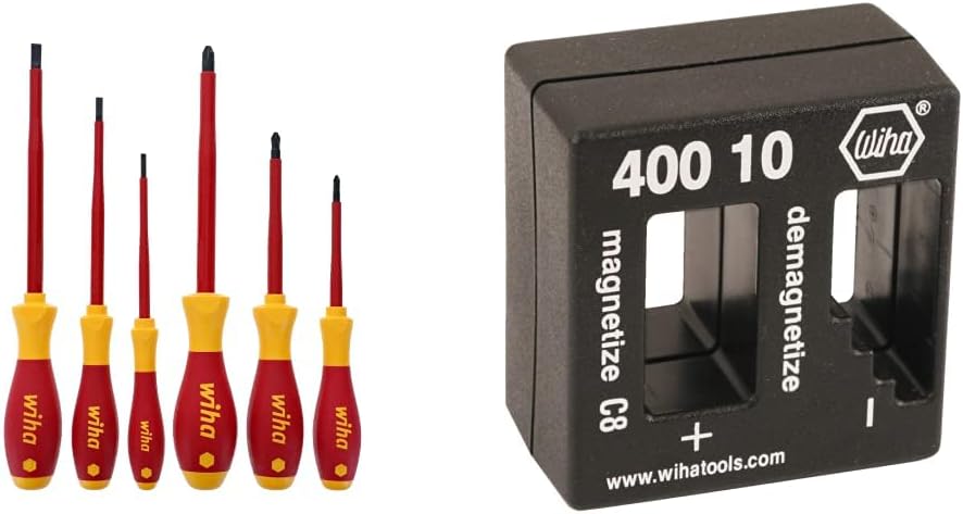 Wiha Insulated Screwdriver Set with Magnetizer for Safety