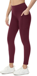 Women's Fleece Lined Leggings High Waisted with Pockets - Water