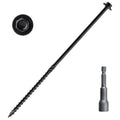 Structural Wood Screws 8 in, 60-PCS #14 X 8in - Heavy Duty Black