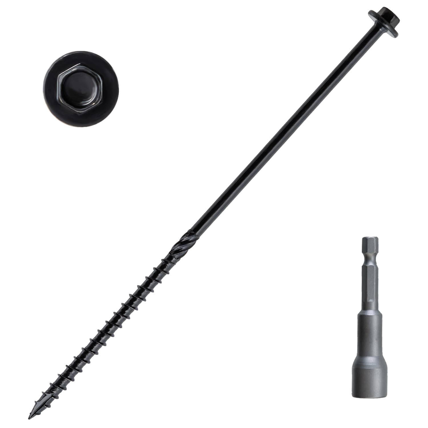 LIONMAX 8 Inch Structural Wood Screws for Heavy Duty Projects