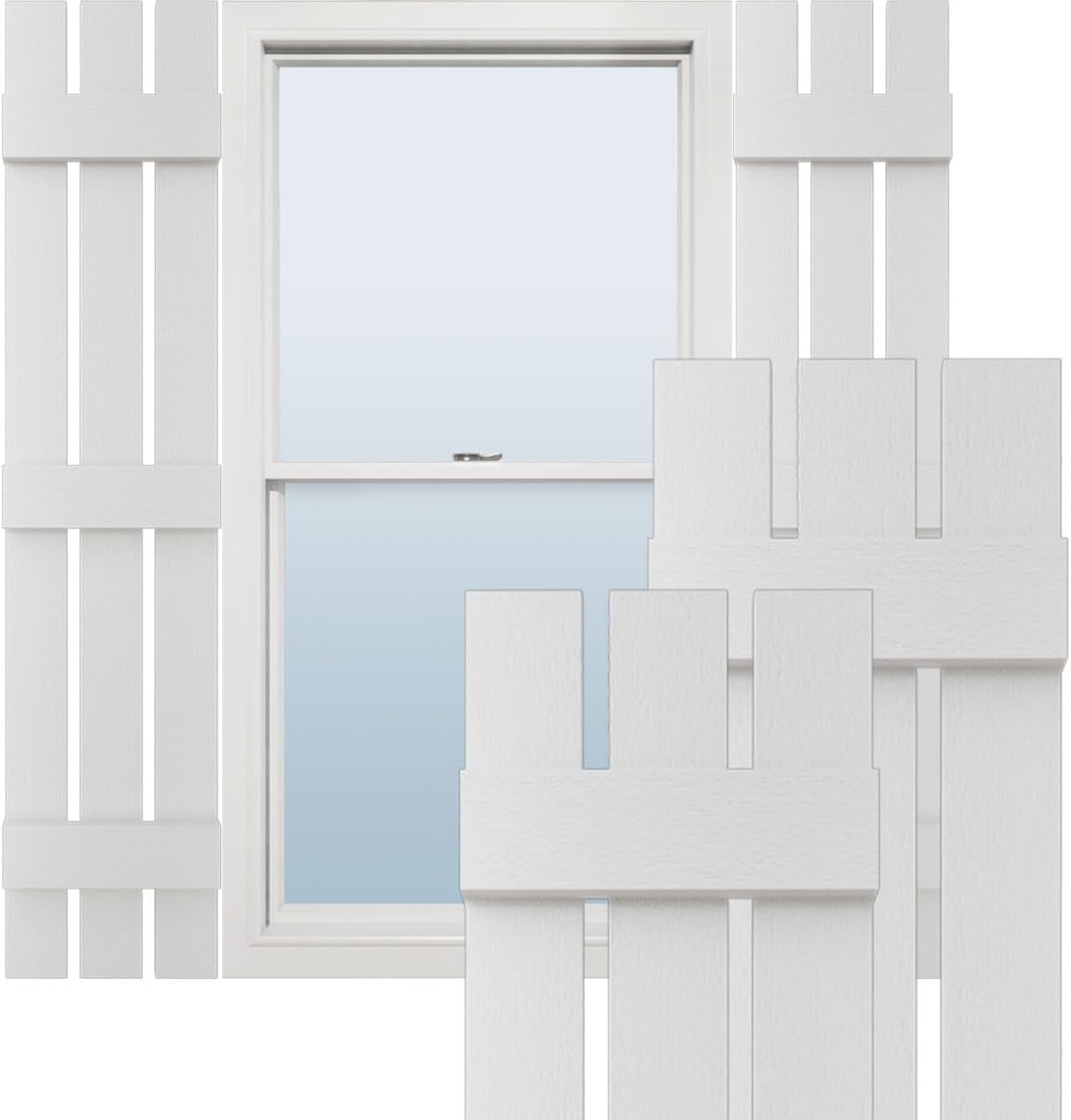 Ekena Millwork Vinyl Board-n-Batten Shutters for Home Decor