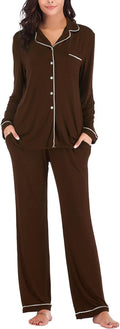 Aamikast Women's Pajama Set Long Sleeve Button Down (Style RQRP)