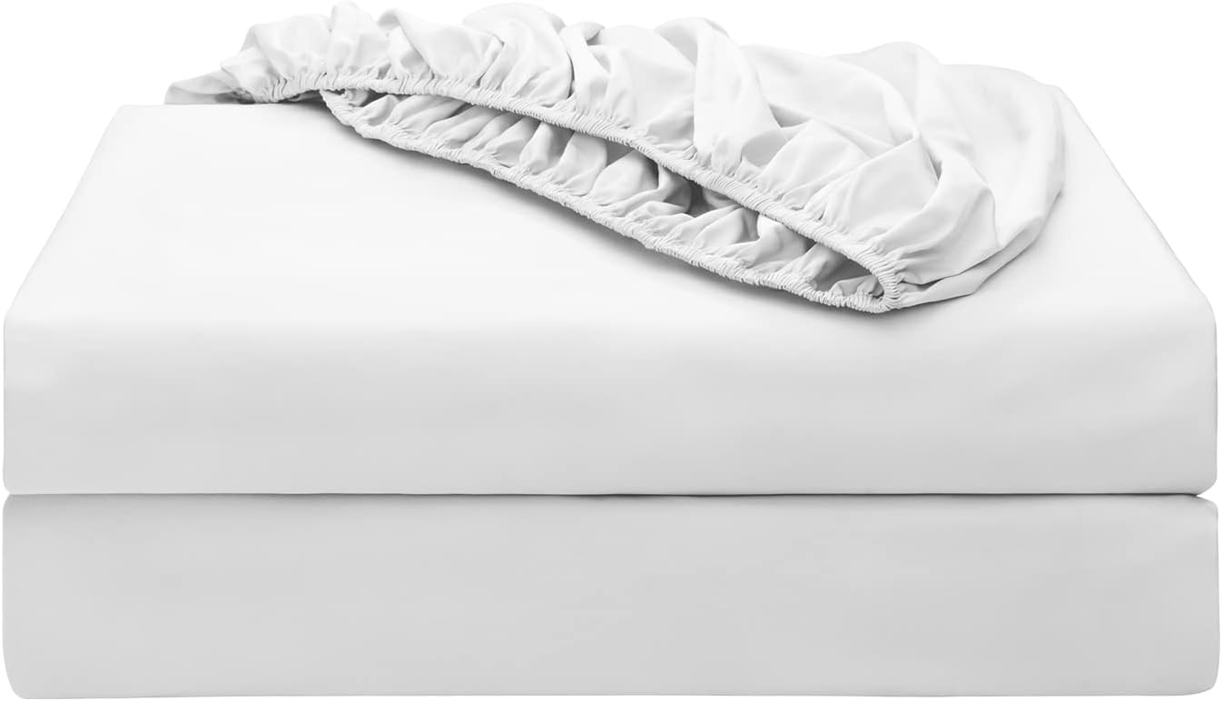 2-Pack Pure Cotton Fitted Sheet King Size for Ultimate Comfort