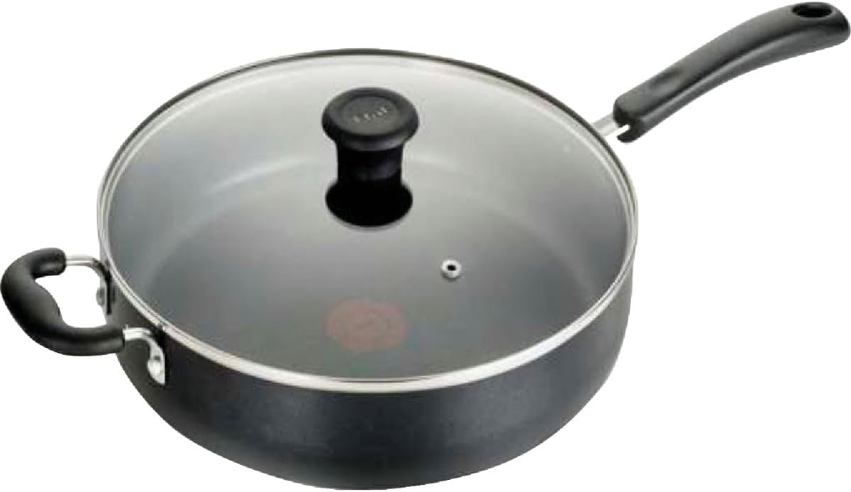 T-Fal Specialty Nonstick Saute Pan with Glass Lid for Easy Cooking