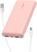 Portable Charger USB C Power Bank 20000 mAh - Multiport Rose Gold