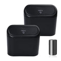 Car Trash Can Bin with Lid - 2 Pack Mini Leakproof Car Garbage Can