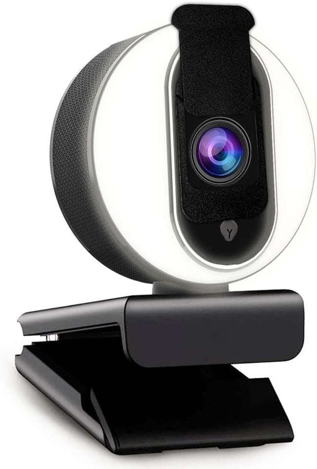 NexiGo N680E 1080P Webcam with Ring Light and Microphone
