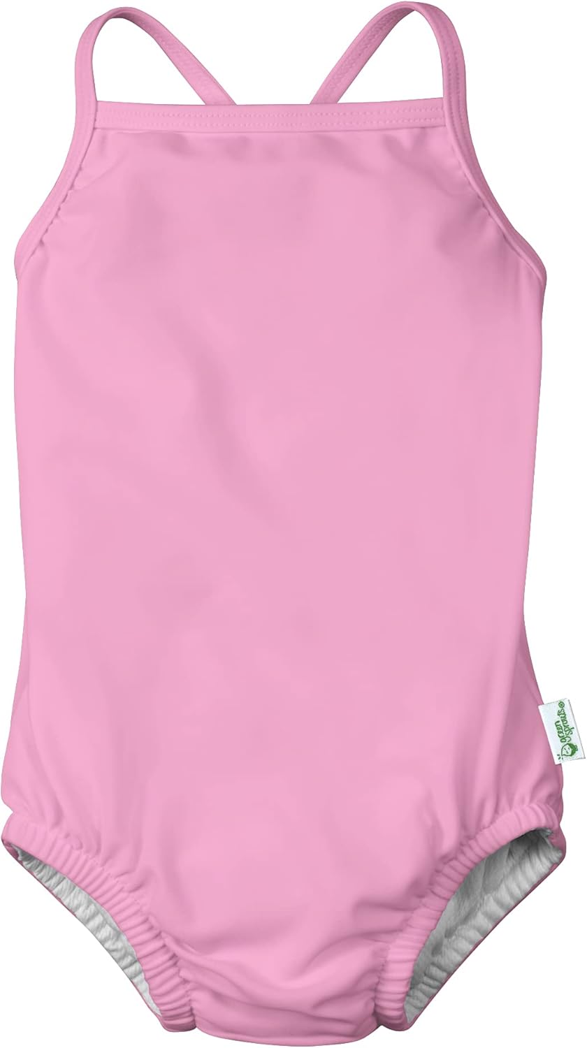 green sprouts Baby Girls Swimsuit - Reusable Diaper Included