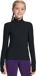 baleaf Girls Long Sleeve Fleece Half Zip Pullover - Warm Everyday Coat