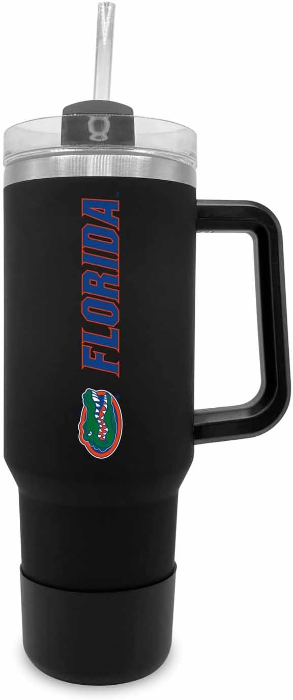 Florida Gators 40 oz Travel Tumbler with Handle - Insulated Steel