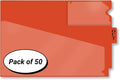 Center Tab Vinyl Outguides Letter Size - Durable Orange
