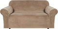 H.VERSAILTEX Stretch Velvet Loveseat Covers for Cozy Living Room