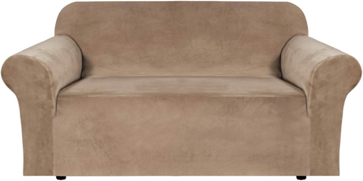 H.VERSAILTEX Stretch Velvet Loveseat Covers for Cozy Living Room