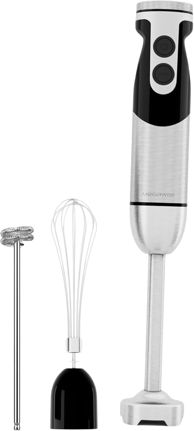 Megawise 3-in-1 Hand Blender: Powerful 12-Speed for Effortless Blending