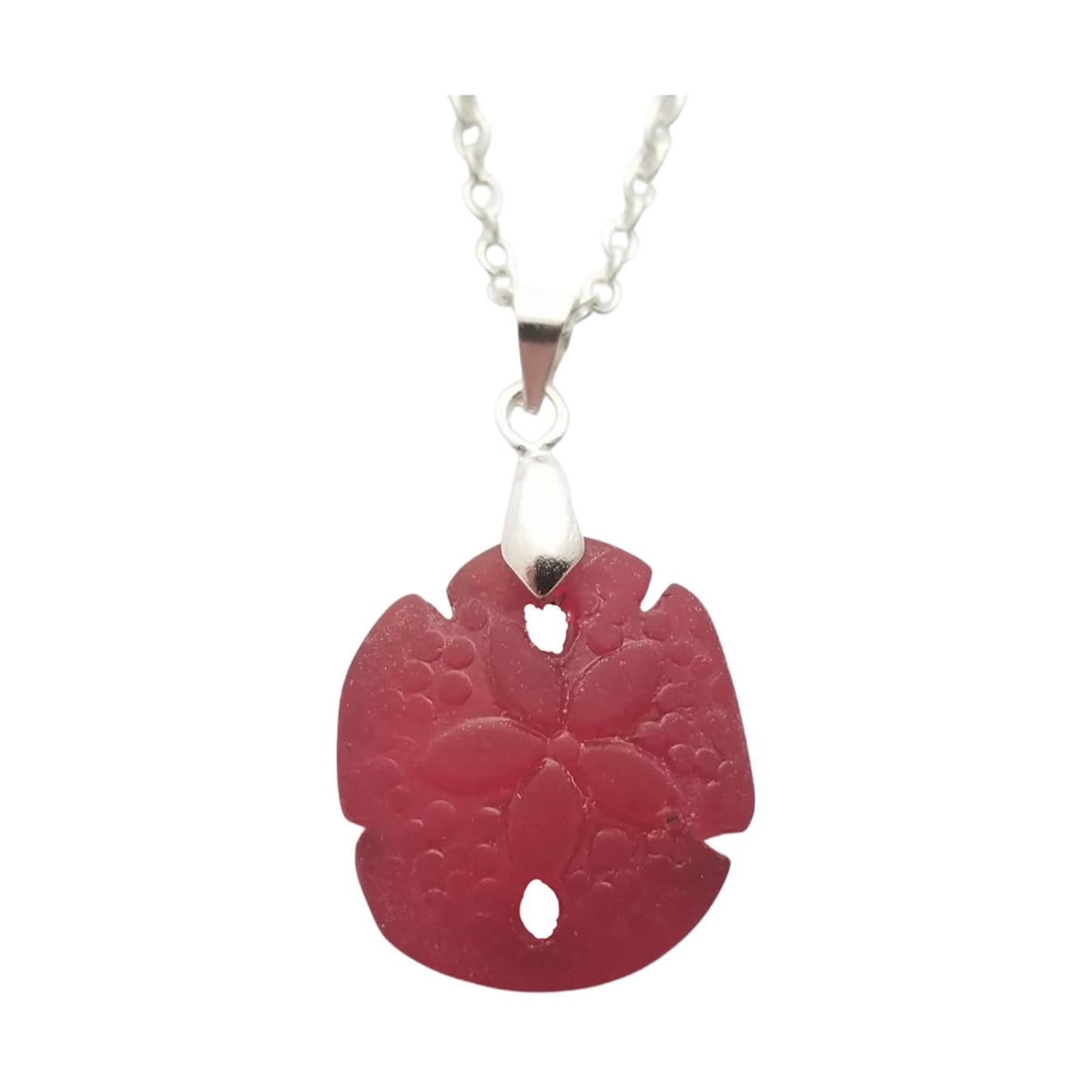 Yinahawaii Handmade Sea Glass Jewelry Sand Dollar Necklace