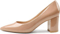 JOY IN LOVE Women Chunky Heel Pointed Toe Pumps - Comfortable 2.5in