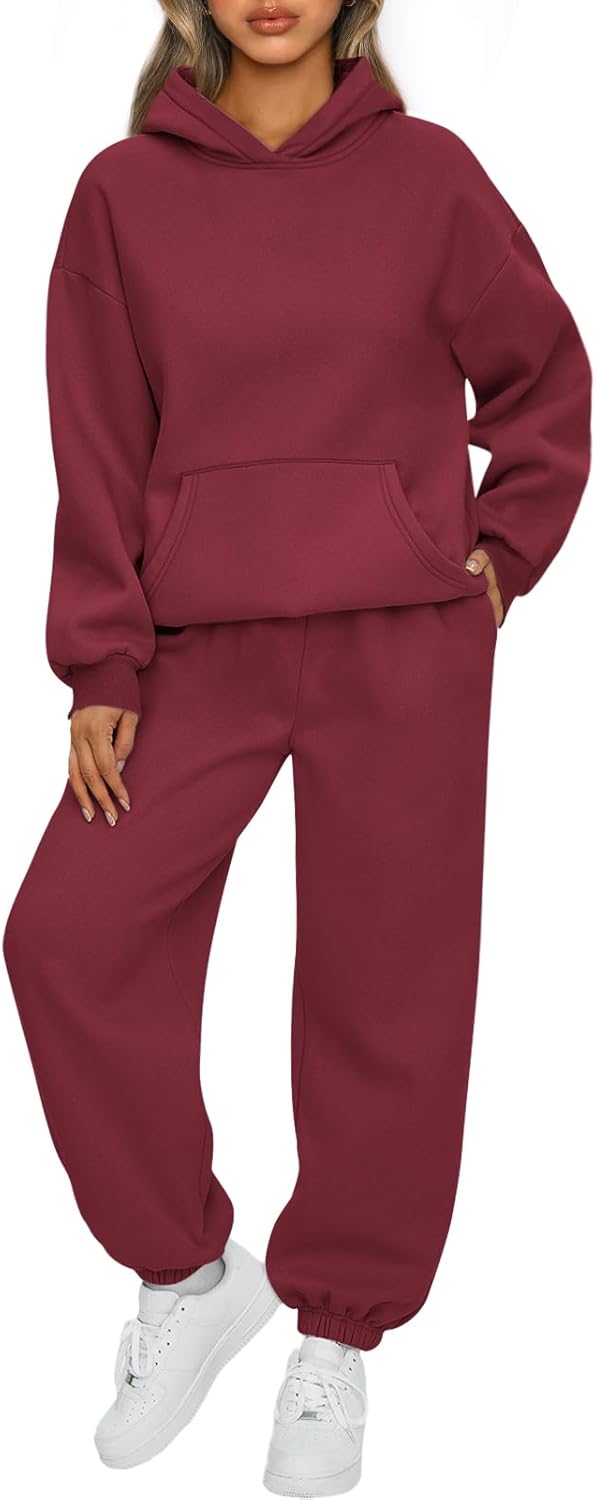 AUTOMET Womens 2 Piece Outfits Lounge Hoodie Sweatsuit Sets
