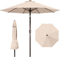 10FT Patio Umbrella Beige with Fiberglass Ribs - Crank & Tilt