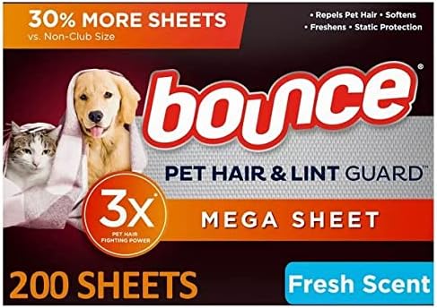 3X Pet Hair Defense: Member Mark Mega Dryer Sheets