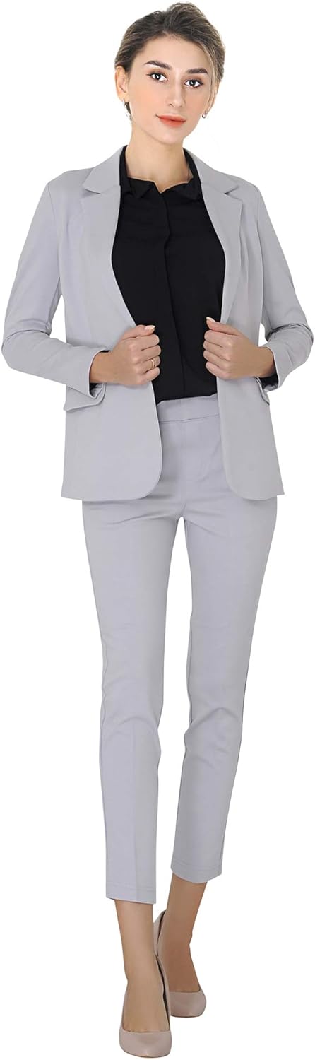 Marycrafts Womens Two Piece Business Blazer Pant Suit Set