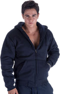 Heavyweight Sherpa Hoodies for Men - Full Zip Fleece Lined