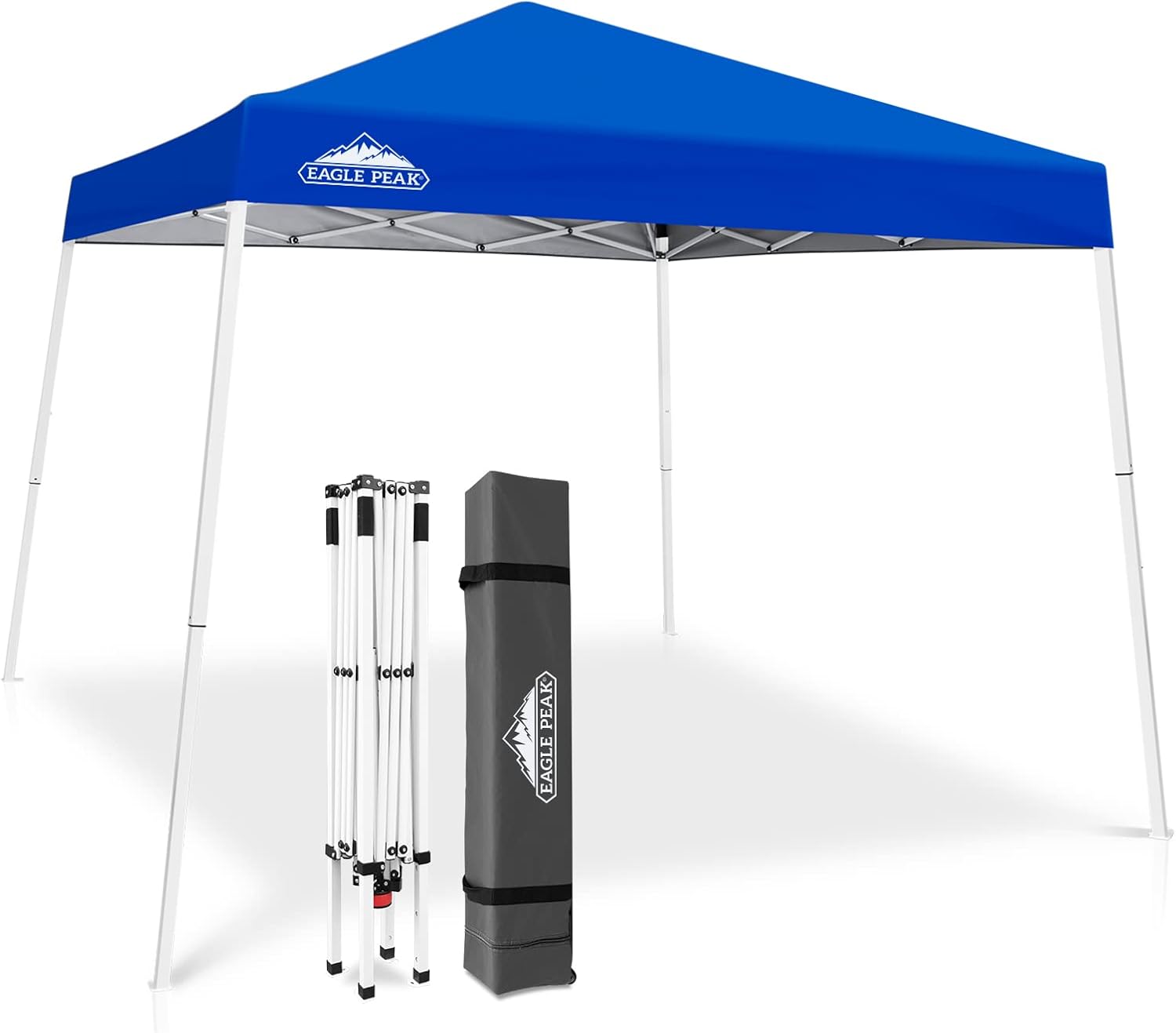 EAGLE PEAK 10x10 Slant Leg Pop-up Canopy Tent for Easy Setup