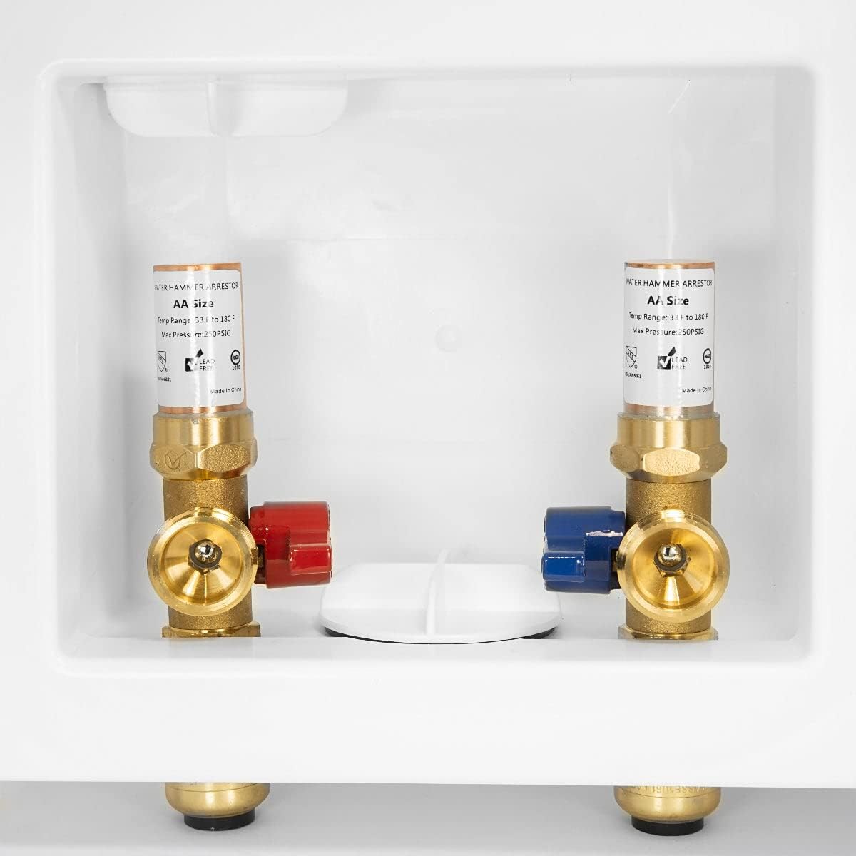EFIELD Center Drain Washing Machine Box w/ Hammer Arrestor