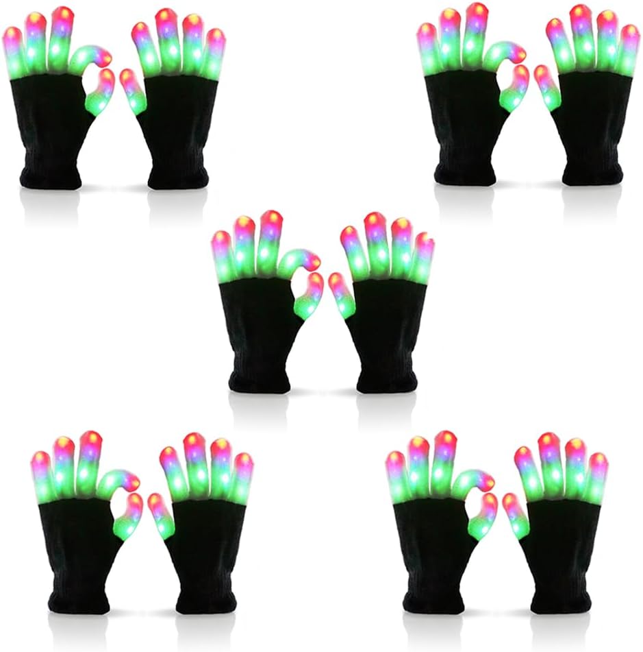 Luwint LED Light Up Rave Gloves for Fun Party Accessories