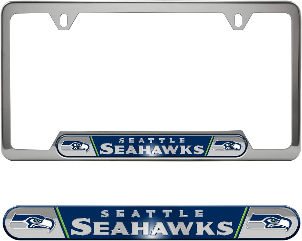 NFL Embossed License Plate Frame for Team Spirit Enthusiasts
