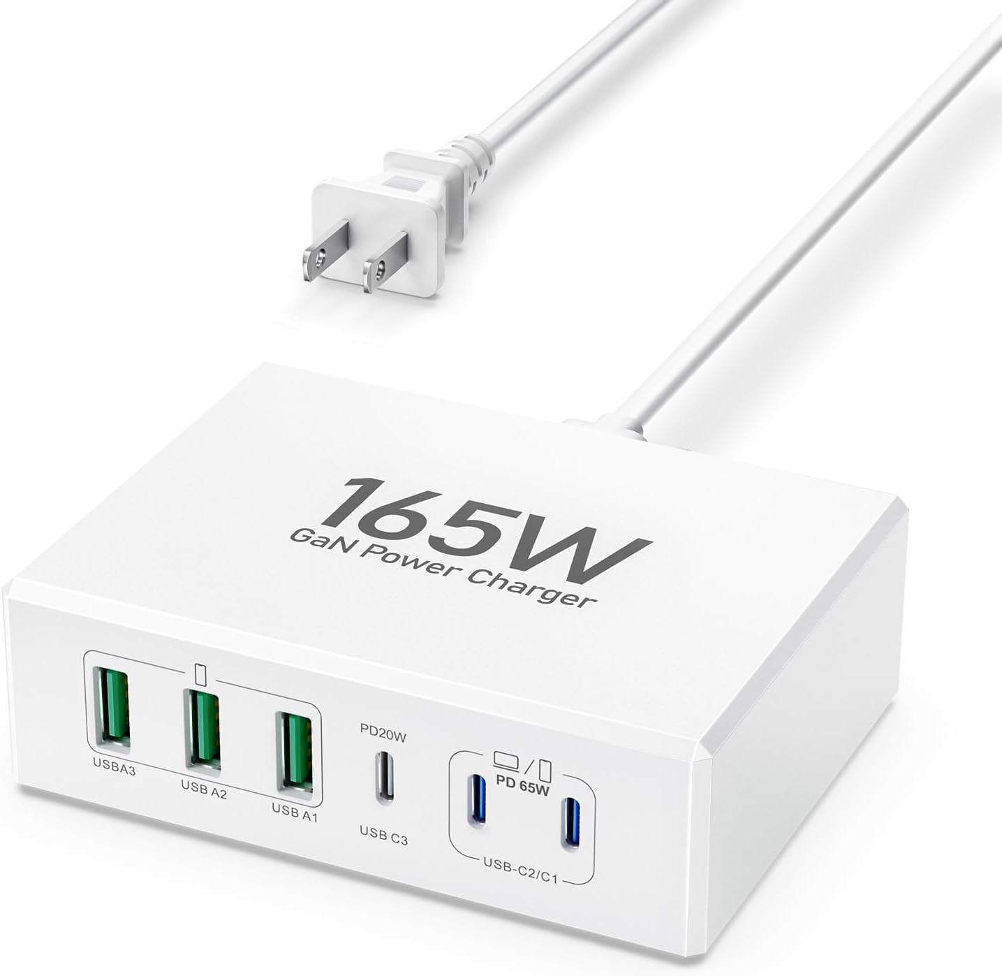 165W USB C Charging Station Hub for Fast Charging Devices