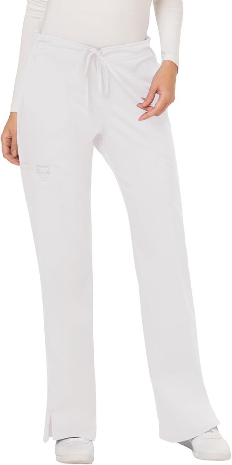 Cherokee Scrubs for Women Mid Rise Flare Pants with 5 Pockets