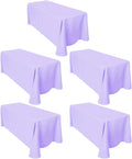 LTC LINENS 5-Pack 90x132 in Lavender Rectangular Tablecloths
