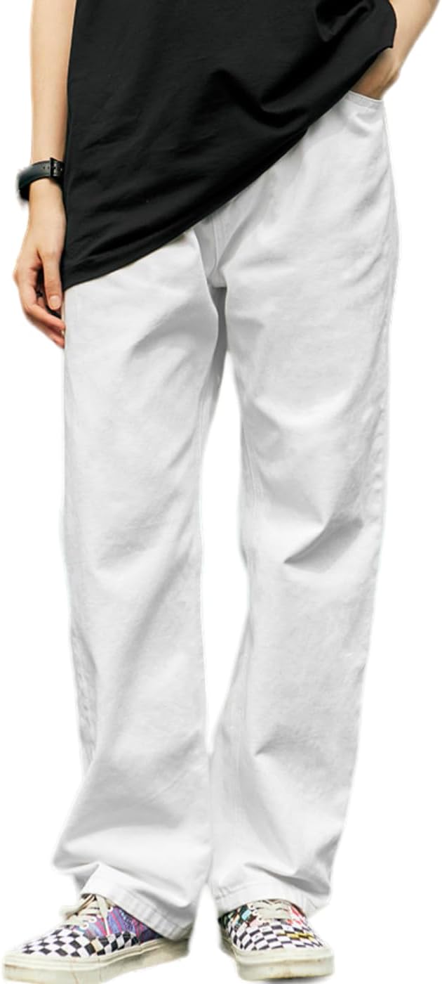 Mens Baggy Jeans Y2k Skater Vintage Wide Leg Casual Pants
