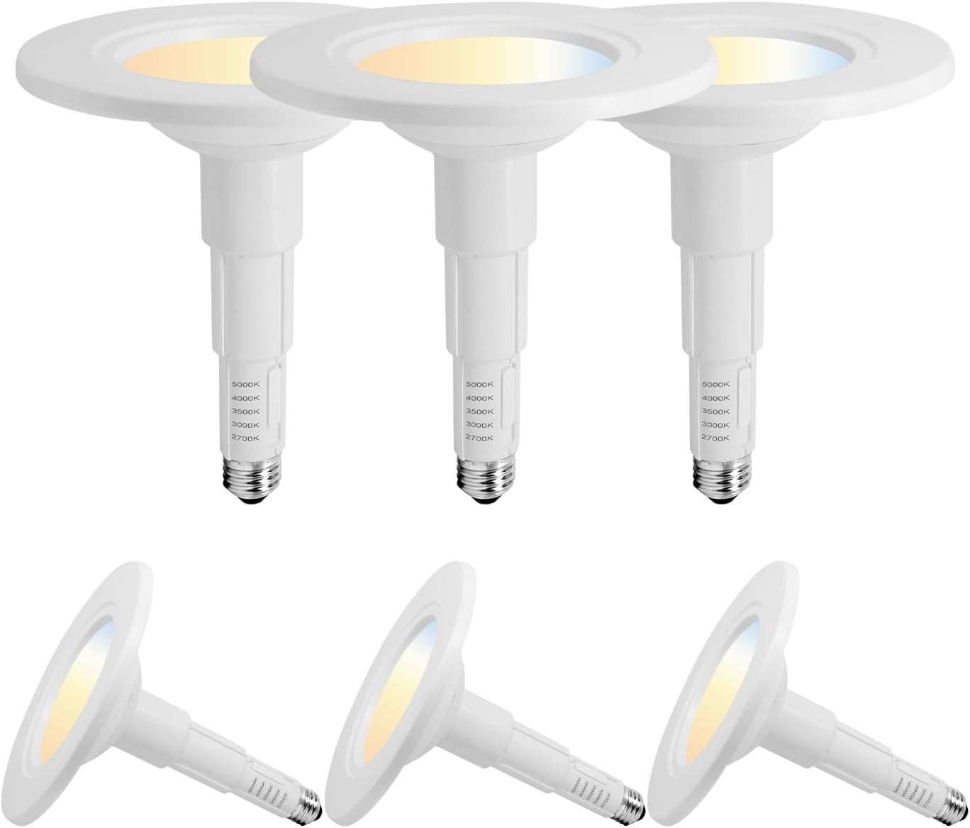 5/6 Inch Adjustable 5CCT Retrofit LED Recessed Lighting Pack