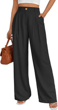 LILLUSORY Wide Leg Dress Pants Women's High Waisted - Polished Drapey