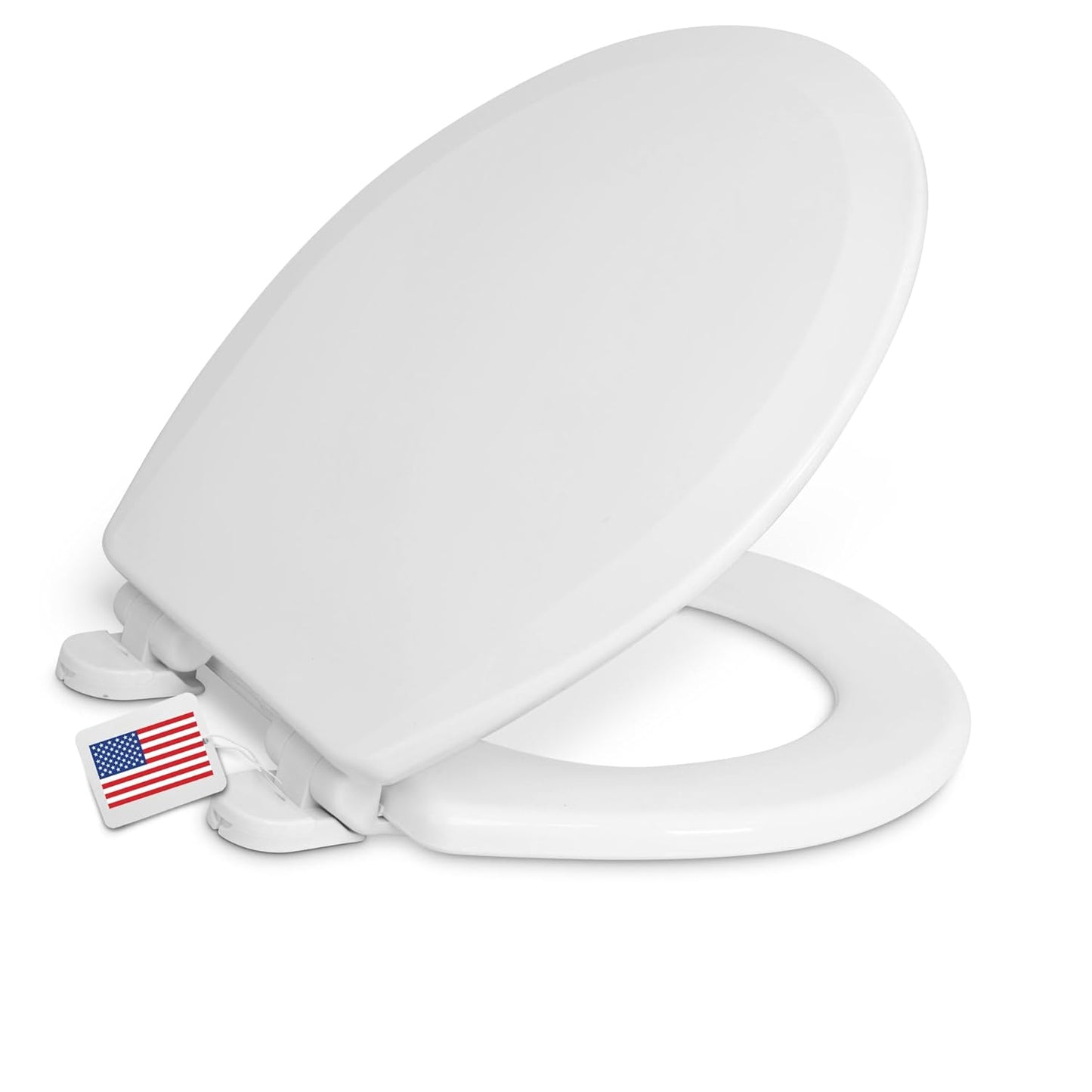 Centoco Round Wooden Toilet Seat Soft Close for Quiet Comfort