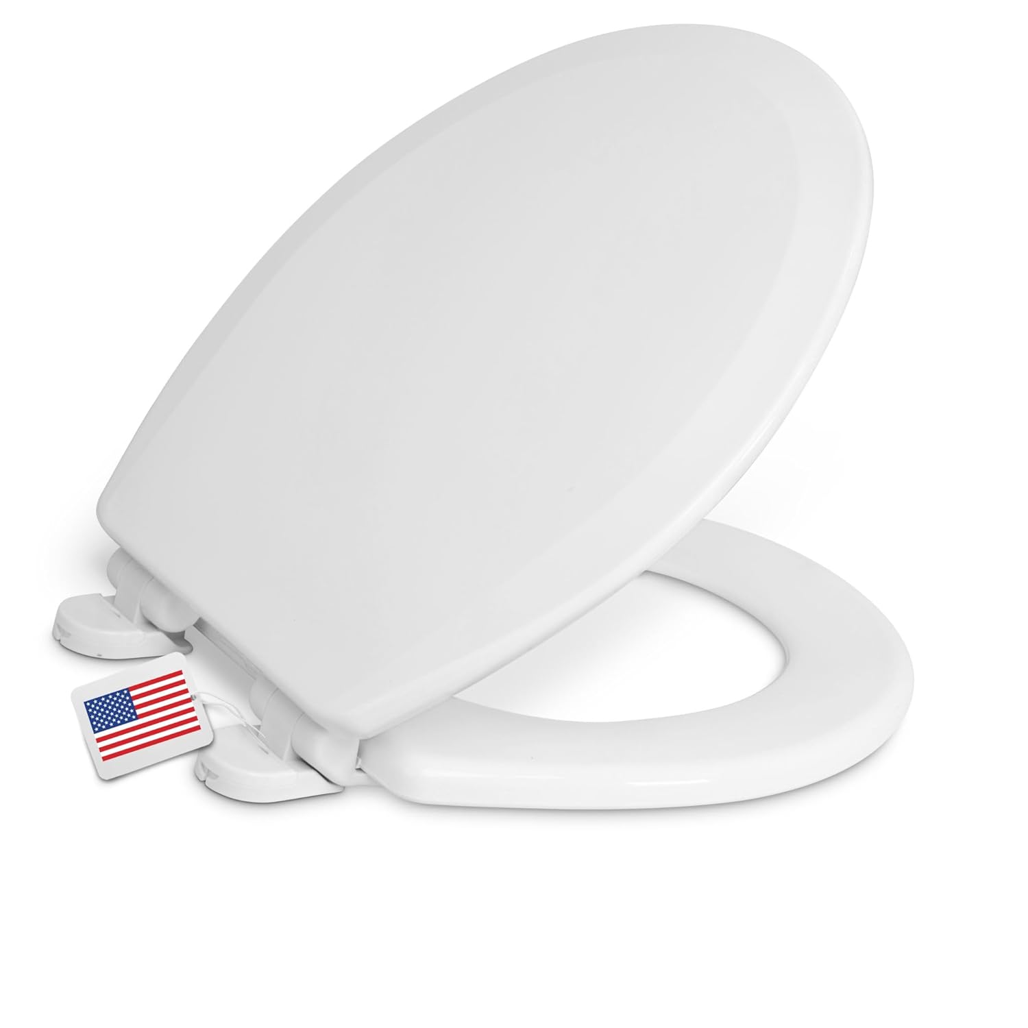 Centoco Round Wooden Toilet Seat Soft Close for Quiet Comfort