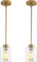 Modern Black Farmhouse Pendant Light with Glass Shade - Adjustable You