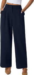 Wide Leg Dress Pants for Women High Waisted - Wrinkle Free Workwear