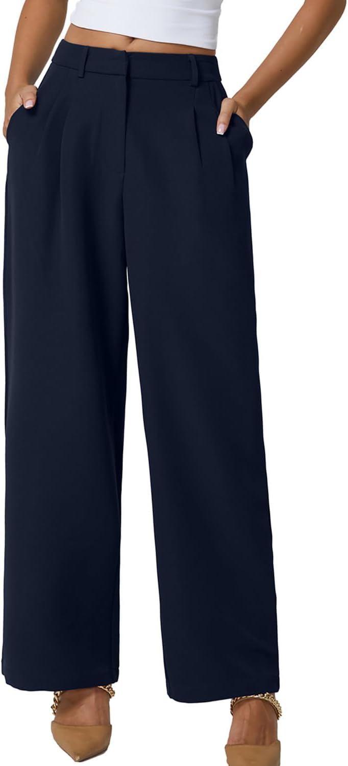 QINSEN Wide Leg Dress Pants for Women - Stylish and Versatile