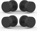 Mega Handles Buena Dummy Door Knob 4-Pack - Matte Black Upgrade