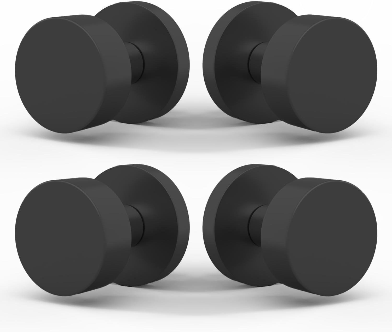 Dummy Door Knob Set - Heavy Duty Matte Black for Closets