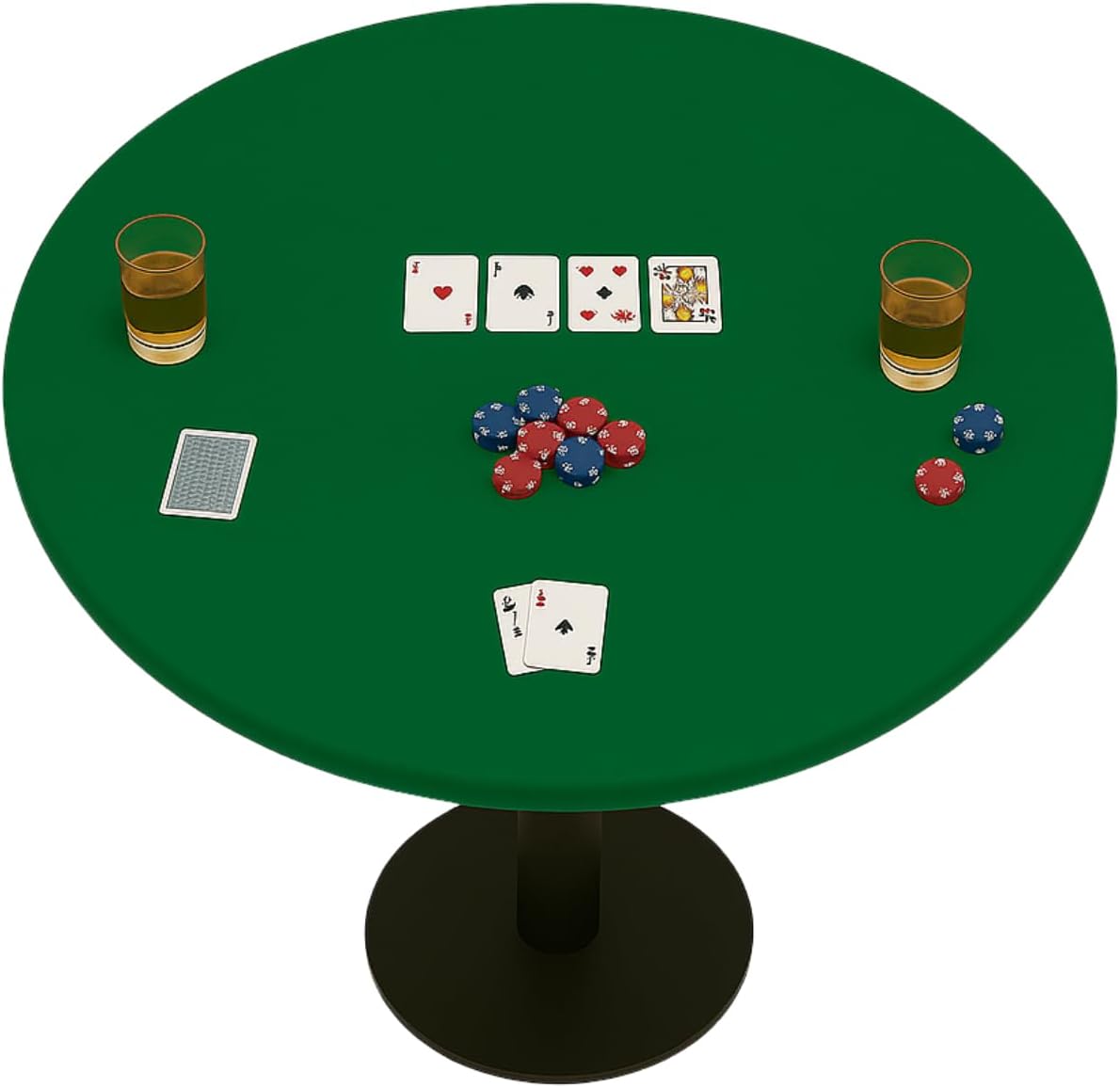 Felt Card Game Table Cover for Poker and Board Games