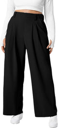 Plus Size Wide Leg Dress Pants - Fleece Lined High Waisted Comfort you