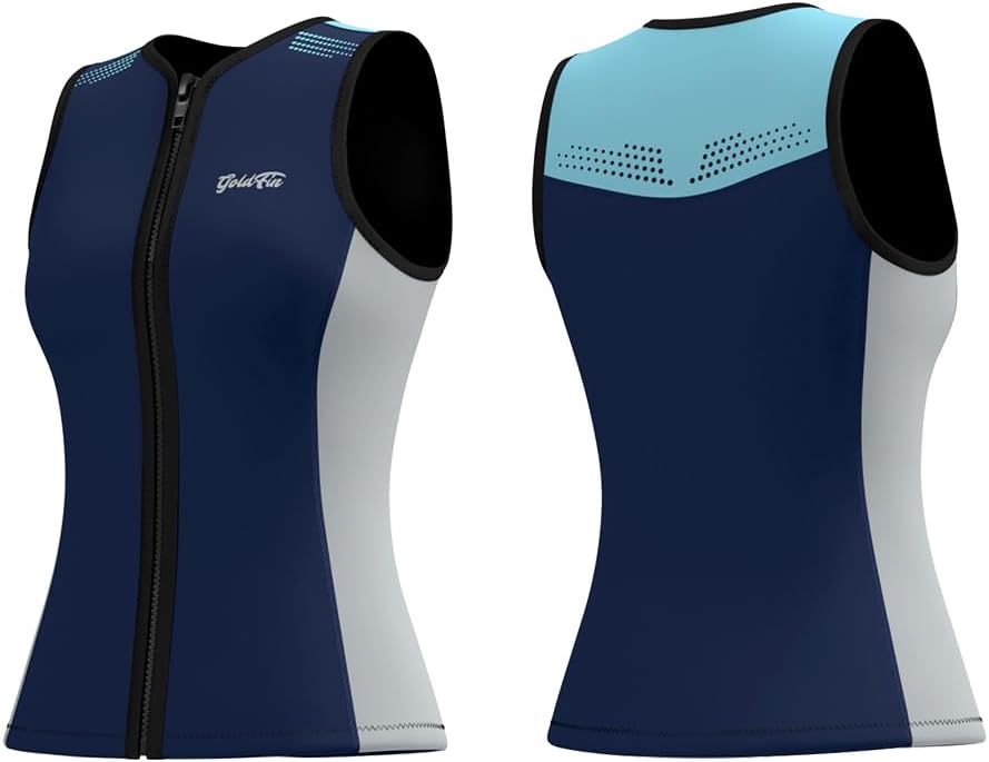 GoldFin Wetsuit Top for Women - 2mm Neoprene Sleeveless Jacket