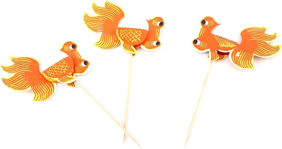 Peacock Goldfish Party Picks - 45pcs GLOGLOW