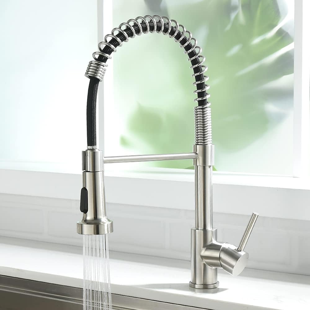 Industrial Kitchen Faucet with Pull Down Sprayer for Utility Sinks